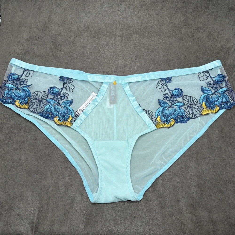 Adore Me Emilie Lotus Pond Blue Panty Underwear Size 2X